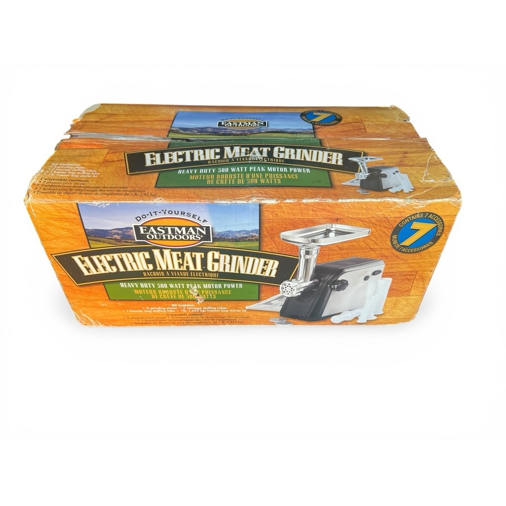 Eastman Outdoors Electric Meat Grinder Heavy Duty 500W Stainless Steel Open Box